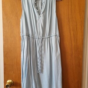 Time and Tru Light Blue Midi Dress